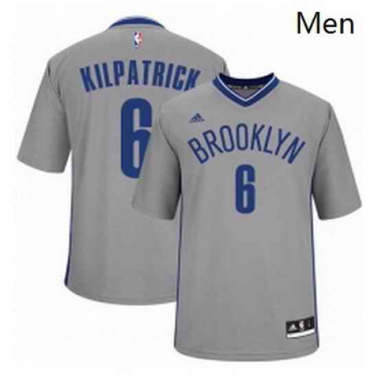 Mens Adidas Brooklyn Nets 6 Sean Kilpatrick Swingman Gray Alternate NBA Jersey